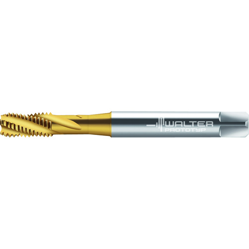 M5x0.8 6HX 4 Flute HSS TiN Spiral Flute Tap