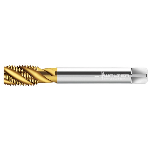 M8x1 Metric 6H 3 Flute HSS-E TIN Modified Bottoming Spiral Flute Tap