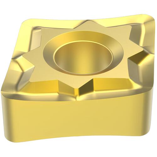 CNMG 431 MF1 CP500, 1/64″ Corner Radius, 3/16″ Thick, 1/2″ Inscribed Circle, Turning Indexable Insert