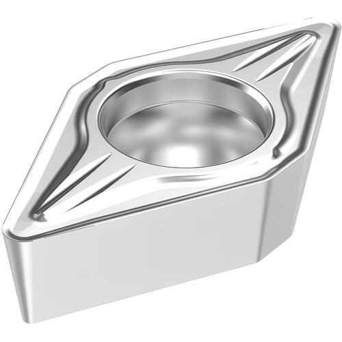DCMT 32.52 M5 TP0501, 0.031″ Corner Radius, 0.156″ Thick, 3/8″ Inscribed Circle, TICN|Al2O3, Turning Indexable Insert