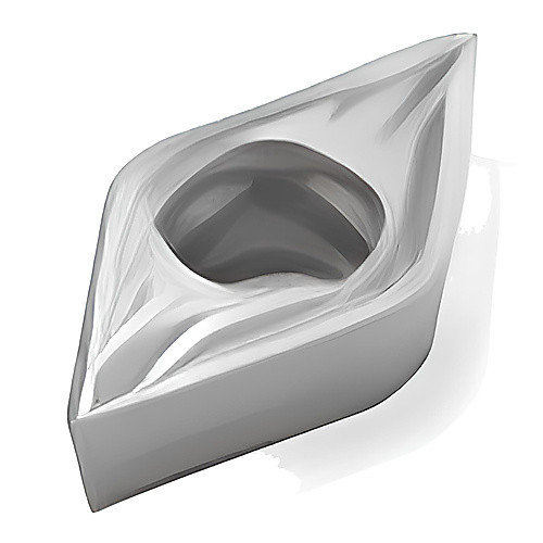 DCMT 21.50.5 MF2 TP1020, 0.008″ Corner Radius, 0.094″ Thick, 1/4″ Inscribed Circle, Uncoated, Turning Indexable Insert