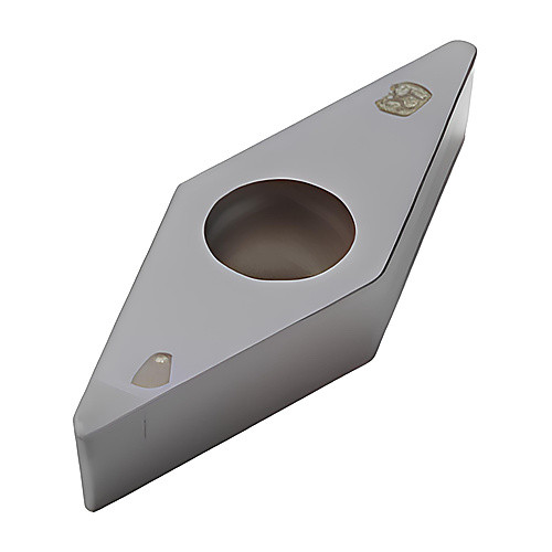 VBGW 332 L1 CBN060, 0.031″ Corner Radius, 0.187″ Thick, 3/8″ Inscribed Circle, TiSiAlN, Turning Indexable Insert