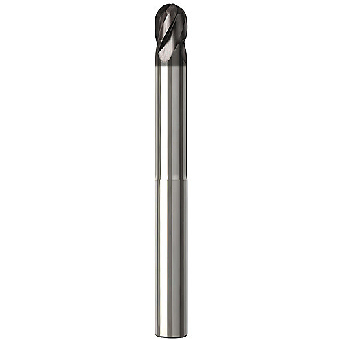 16 mm Dia. × 16 mm Shank × 16 mm DOC × 130 mm OAL, Carbide 4 Flute, 30° Helix, Weldon, Ballnose End Mill