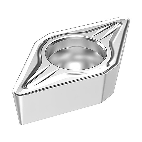 DCMT 32.52 MF2 TP0501, 0.031″ Corner Radius, 0.156″ Thick, 3/8″ Inscribed Circle, TICN|Al2O3, Turning Indexable Insert