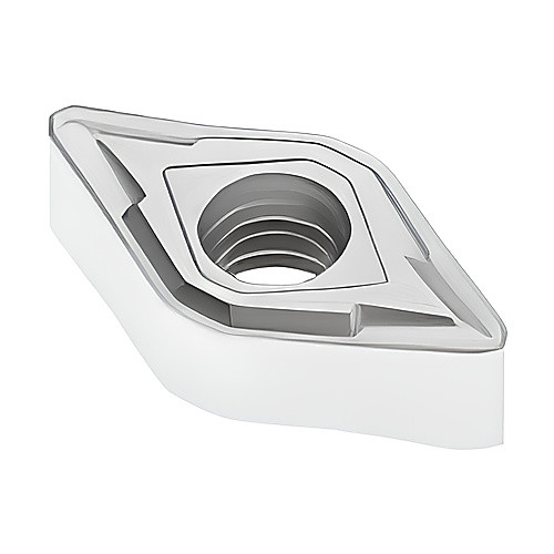 DNMX 331 MF2 TP1501, 0.015″ Corner Radius, 0.187″ Thick, 1/2″ Inscribed Circle, TICN|Al2O3, Turning Indexable Insert