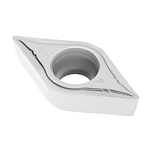 DCMT 32.51 F1 TP0501, 0.015″ Corner Radius, 0.156″ Thick, 3/8″ Inscribed Circle, TICN|Al2O3, Turning Indexable Insert