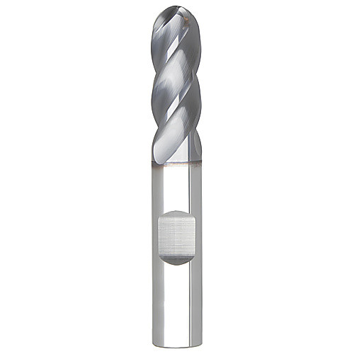 1″ Dia. × 1″ Shank × 2″ DOC × 5″ OAL, Solid Carbide AlTiN, 4 Flute, Weldon, Ballnose End Mill