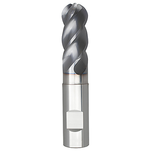 7/16″ Dia. × 7/16″ Shank × 7/8″ DOC × 4″ OAL, Solid Carbide AlTiN, 4 Flute, Weldon, Ballnose End Mill