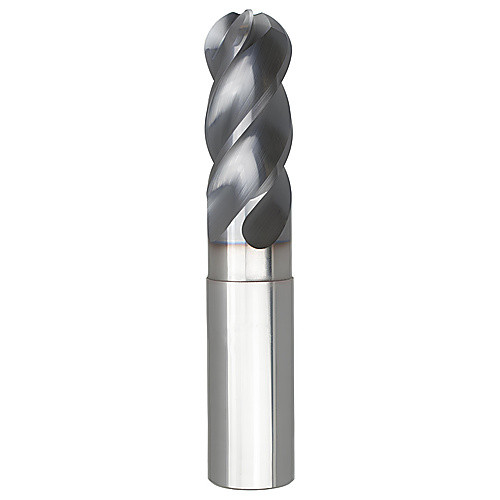 ‎5/8″ Dia. × 5/8″ Shank × 1-1/4″ DOC × 3-1/2″ OAL, Solid Carbide AlTiN, 4 Flute, Cylindrical, Ballnose End Mill