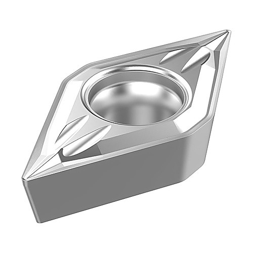 DCMT 32.51 F1 TP3501, 0.4 mm Corner Radius, 3.97 mm Thick, 9.525 mm Inscribed Circle, Turning Indexable Insert