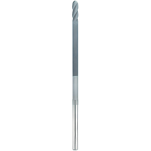 1/16″ Dia. × 1/8″ Shank × 3/16″ DOC × 3″ OAL, Carbide Diamond, 4 Flute, 30° Helix, Round, Ballnose End Mill