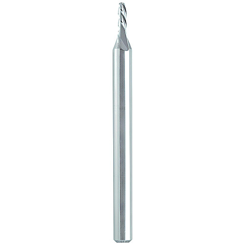 ‎0.04″ Dia. × 1/8″ Shank × 0.12″ DOC × 1-1/2″ OAL, Carbide 4 Flute, 30° Helix, Round, Ballnose End Mill