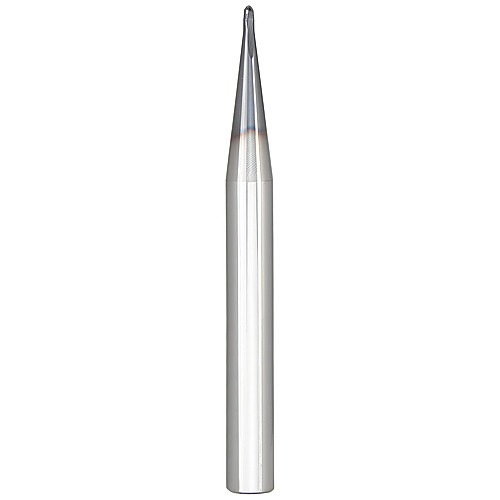 1/4″ Dia. × 1/4″ Shank × 1/4″ DOC × 3″ OAL, Carbide AlTiN, 2 Flute, 15° Helix, Round, Ballnose End Mill