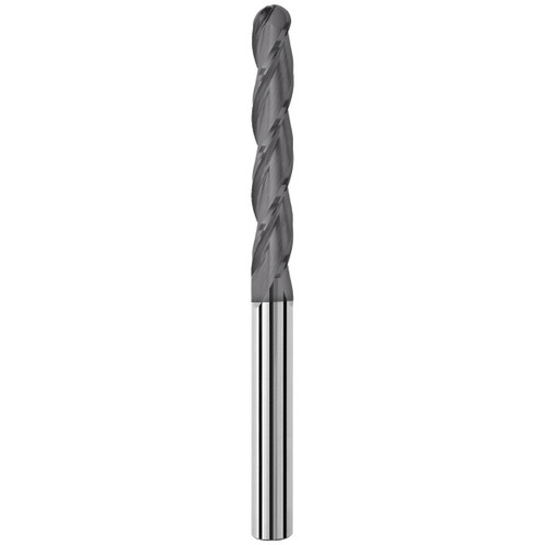 16 mm Dia. × 16 mm Shank × 75 mm DOC × 150 mm OAL, Carbide AlTiN, Spiral , 3 Flute, 30° Helix, Ballnose End Mill
