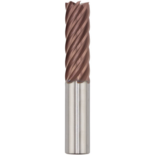 ‎SGS 1/2″ Dia, 1-1/2″ LOC, 1/2″ Shank Dia, 7 Flute, Coolant-Through, 37 Degree Helix, Ti-NAMITE-M (TM) Coated, Series 77, H-Carb, Square End End Mill - 77353