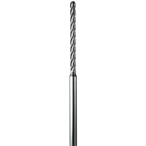 ‎0.08″ Dia. × 1/8″ Shank × 0.96″ DOC × 2-1/2″ OAL, Carbide AlTiN, Spiral , 4 Flute, 30° Helix, Ballnose End Mill