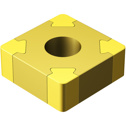 SNGA 433 A 7015, 0.047″ Corner Radius, 0.187″ Thick, 1/2″ Inscribed Circle, TiN, Square, Turning Indexable Insert