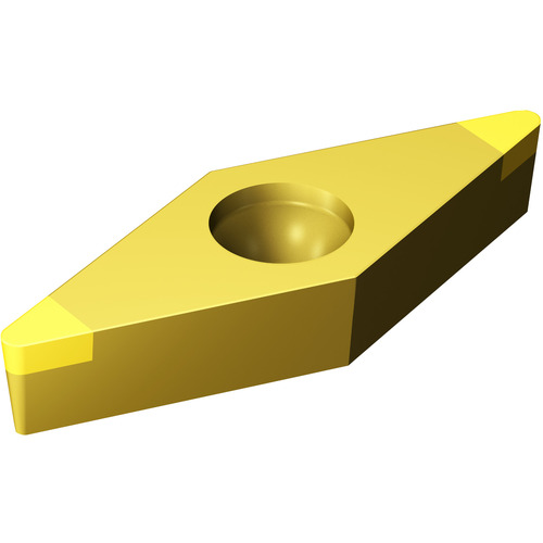 VBGW 331 F 7525, 0.016″ Corner Radius, 0.187″ Thick, 3/8″ Inscribed Circle, TiN, 35° Diamond, Turning Indexable Insert