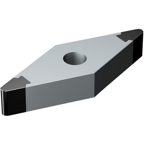 VNGA 331 A 7025, 0.016″ Corner Radius, 0.187″ Thick, 3/8″ Inscribed Circle, Uncoated, 35° Diamond, Turning Indexable Insert