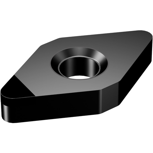 DNMA 431 S0 CB20, 0.016″ Corner Radius, 0.187″ Thick, 1/2″ Inscribed Circle, Uncoated, 55° Diamond, Turning Indexable Insert