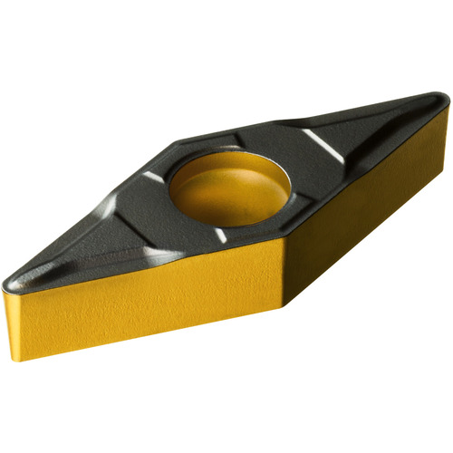 VBMT 220 PF 4325, 0.008″ Corner Radius, 1/8″ Thick, 1/4″ Inscribed Circle, TiCN|Al2O3|TiN, Turning Indexable Insert
