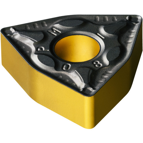 WNMG 432 PM 4305, 0.032″ Corner Radius, 0.187″ Thick, 1/2″ Inscribed Circle, TiCN|Al2O3|TiN, Trigon, Turning Indexable Insert