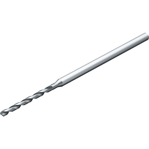 2.5 mm Dia. × 3 mm Shank × 36 mm Flute Length × 78 mm OAL, 12xD, 140°, TiAlN, 2xD Flute, Coolant Thru, Round Solid Carbide Drill