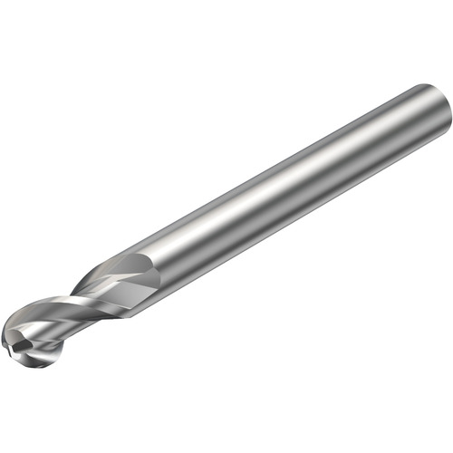 16 mm Dia. × 15.7 mm Shank × 77 mm DOC × 125 mm OAL, Carbide 2 Flute, CW|40° Helix, Round, External , Ballnose End Mill