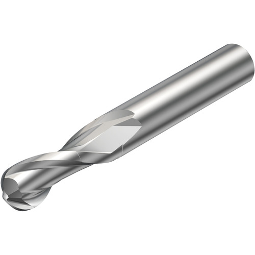 5 mm Dia. × 5 mm Shank × 14.8 mm DOC × 50 mm OAL, Carbide 1 Flute, CW|40° Helix, Round, External , Ballnose End Mill
