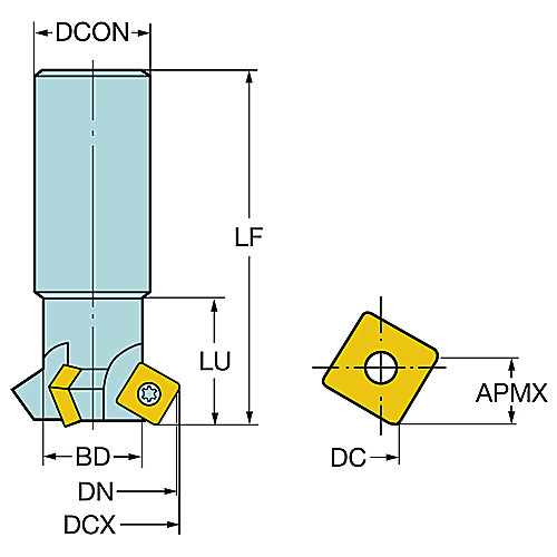 ‎R215.64-12A20-4512 CHAMFERING ENDMILL