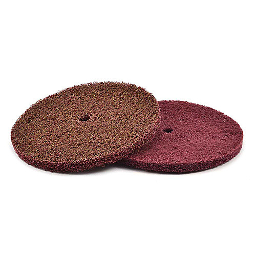 Shur-brite 6″ × 1/2″ High Strength Satin Finishing Arbor Mounted Disc, FINE