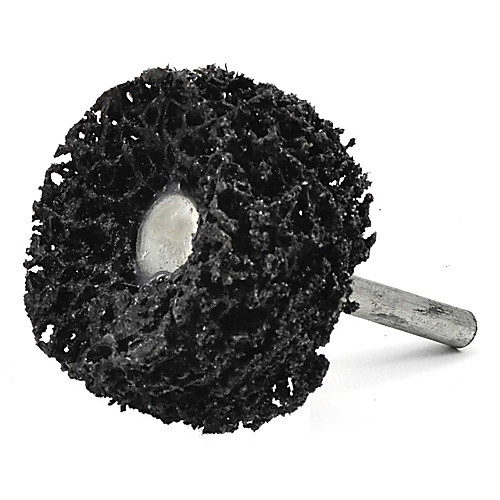 Shur-brite 4″ × 1″ × 1/4″ Black Shank Mounted Stripping Wheel, XCRS