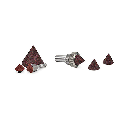 Shur-kut 3/4″ × 60° Aluminum Oxide Center Lap Cone, 60 Grit