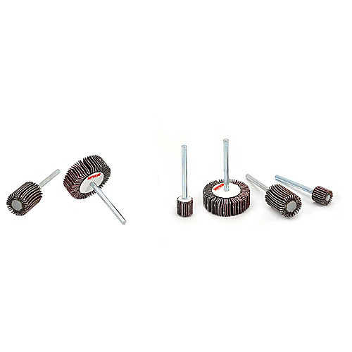 ‎1 3/16″ × 3/16″ × 1/8″-120 Grit - Mounted Mini Flap Wheel