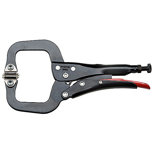 ‎Proto Locking Mini C-Clamp Pliers w/Swivel Pads - 6-1/2″