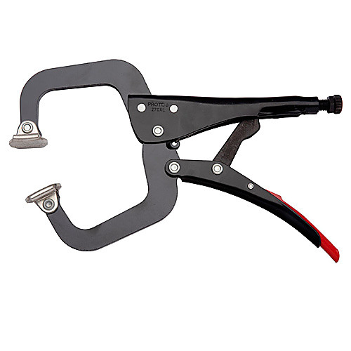 ‎Proto Locking Mini C-Clamp Pliers w/Swivel Pads - 12-19/32″