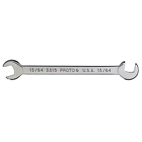 Proto Short Satin Angle Open-End Wrench - 15/64″