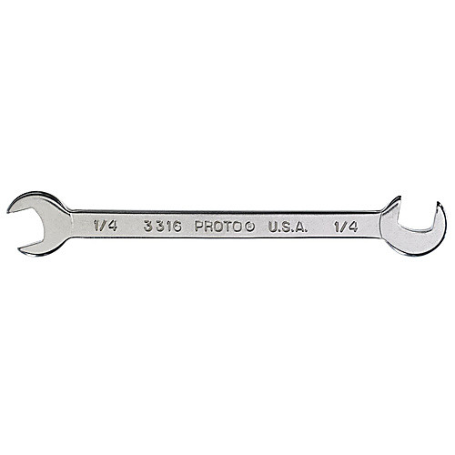 Proto Short Satin Angle Open-End Wrench - 1/4″