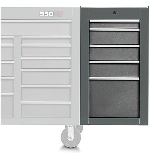 ‎Proto 550S Side Cabinet - 5 Drawer, Dual Gray