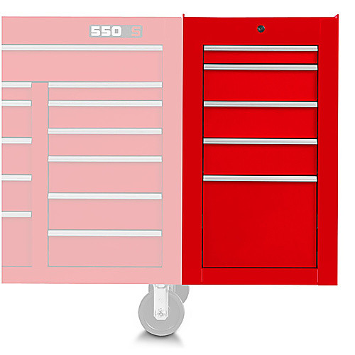 ‎Proto 550S Side Cabinet - 5 Drawer, Gloss Red