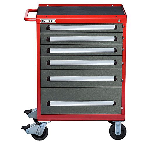 ‎Proto 560S 30″ Roller Cabinet- 6 Drawer- Safety Red & Gray
