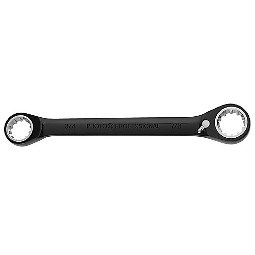 Proto Black Chrome Double Box Reversible Ratcheting Wrench 3/4″ × 7/8″ - Spline