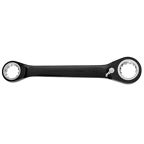 ‎Proto Black Chrome Double Box Reversible Ratcheting Wrench 1″ × 1-1/8″ - Spline