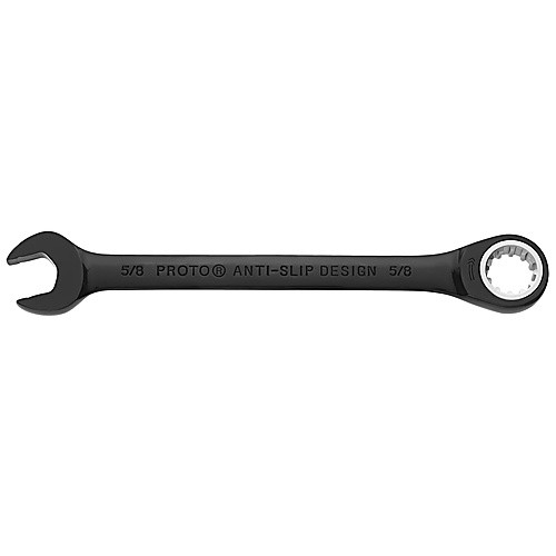 Proto Black Chrome Combination Non-Reversible Ratcheting Wrench 5/8″ - Spline