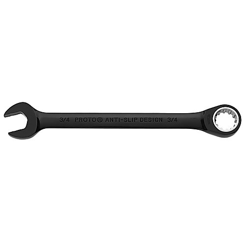 Proto Black Chrome Combination Non-Reversible Ratcheting Wrench 3/4″ - Spline