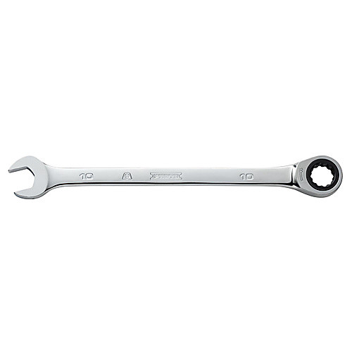 ‎Proto Full Polish Combination Non-Reversible Ratcheting Wrench 10 mm - 12 Point
