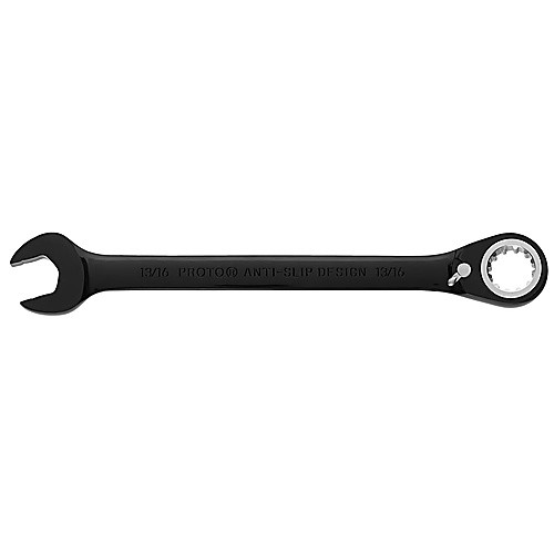 Proto Black Chrome Combination Reversible Ratcheting Wrench 13/16″ - Spline