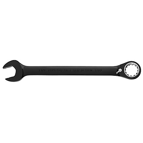 ‎Proto Black Chrome Combination Reversible Ratcheting Wrench 1-1/2″ - Spline