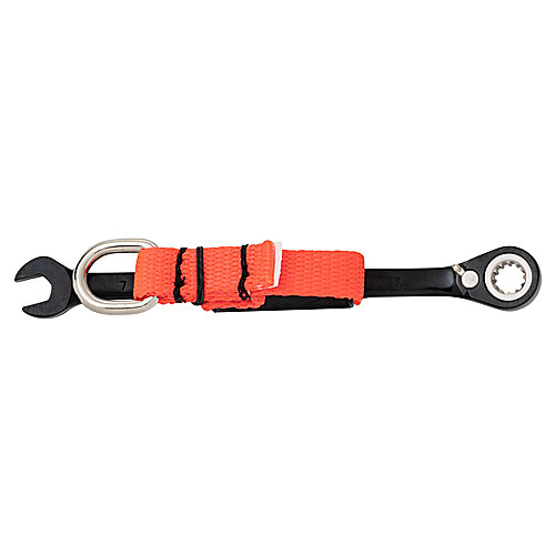 Proto Tether-Ready Black Chrome Combination Reversible Ratcheting Wrench 7 mm - Spline