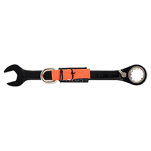 Proto Tether-Ready Black Chrome Combination Reversible Ratcheting Wrench 15 mm - Spline